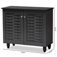 thumbnail image 4 of Bowery Hill 2-Door Wood Entryway Shoe Cabinet in Dark Gray, 4 of 9