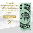 thumbnail image 2 of Case Yard iPhone-12-Mini Case Clear Soft & Flexible TPU Ultra Low Profile Slim Fit Thin Shockproof Transparent Bumper Protective Cover Drop Protective Cell Phone Cases (Elephant Mandala), 2 of 8