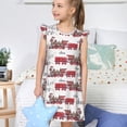 thumbnail image 4 of Lafuoo Retro Train Pattern Girls' Small Flying Sleeve Nightdress, Suitable for Girls' Round Neck Pajamas and Robes-Large, 4 of 9