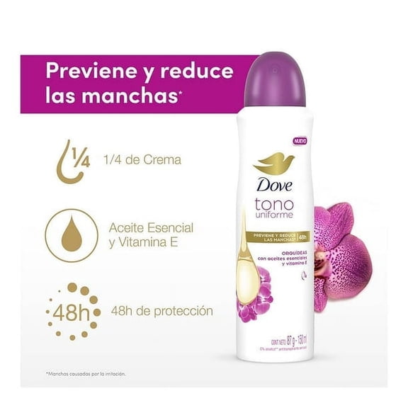 Dove Antiperspirant Deodorant Spray, Orquidea Scent, 150 mL Twin Pack