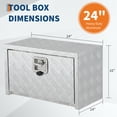 thumbnail image 3 of QinaQin Heavy Duty Waterproof Aluminum Underbody Tool Box with T-Handle Single Lock, Rust-Proof Storage Chest for Pickup, Trailer and RV, 3 of 8