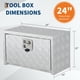 thumbnail image 3 of 24 Inch Underbody Truck Tool Caja Aluminum para Pickup RV Toolbo x Truck Cama Toolbo x es Resistente cm de Anchoaterproof Trailer Tool Caja con Cerradura 24" x 14" x 16", 3 of 8