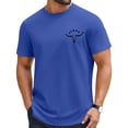 thumbnail image 4 of Mens Cotton Short Sleeved T-shirt Athletic Workout Lightweight Casual Tees Summer Crew Neck Beach Classic Tee Tops, 4 of 6