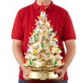 thumbnail image 3 of Árbol de Navidad Casafield de cerámica pintado a mano, 60 cm, con luces, 3 of 7