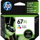 thumbnail image 1 of HP 67XL TRI-COLOR ORIGINAL INK HP 3YM58ANHP, 1 of 8