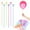Clear, variant on 40Pcs Colorful Balloon Sticks with Cups, 12" Plastic Balloon Sticks Holders Long Party Balloon Holder Stick Stand Balloon Bouquet Stand Accessories for Party, Wedding, Anniversary Decoration