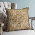 thumbnail image 4 of Pillow Covers 26x26 Set of 2, Retro Brown Boho Throw Pillow Covers Decorative Couch Cushion Cover, Vintage Ethnic Tribe Abstract Art Floral Microfiber Soft Pillowcases for Bedroom Living Room Sofa, 4 of 9