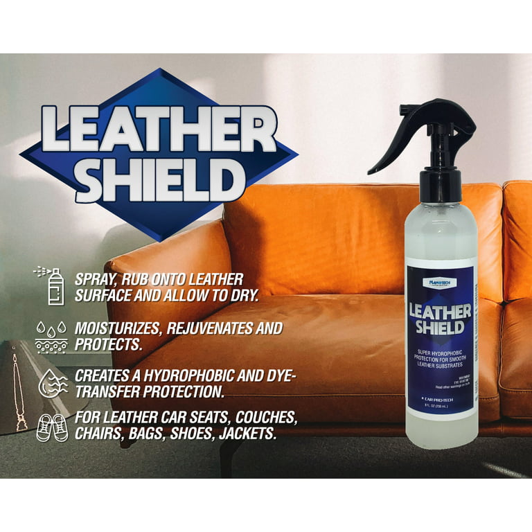 Nanotech Surface Solutions Leather Shield - Leather Conditioner & Sealer -  SiO2 & Wax Blend for Use on Car Interiors, Leather Apparel, Shoes, Boots,  Bags, Furniture & More - 8 Oz. 