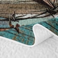 thumbnail image 5 of Erosebridal Rustic Texas Stars Twin Quilt Set,Vintage Wood Western Twin Coverlet Set For Boys,2-Piece, 5 of 7