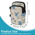 thumbnail image 7 of COEQINE Crutch Bag with Straps for Elbow Crutch Vintage Hummingbird Floral Forearm Crutch Pouch, Broken Leg Crutch Bag, Daily Essentials Organizer, Hands-Free, Lightweight, 7 of 7