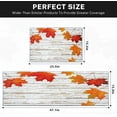 thumbnail image 2 of Fall Kitchen Rugs and Mats Non Skid Washable Set of 2, Autumn Maple Leaves Kitchen Runner Rug, Wood Abstract Kitchen Floor Mat Under Sink Mat Throw Rug for Kitchen Doormat Waterproof, 2 of 6