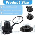 thumbnail image 2 of 2 Pcs Inflatable Boat Air Valve, Boston Spiral Air Plugs Quick Inflate , Raft, Pool Boat-black, 2 of 5