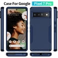 thumbnail image 2 of Feishell Case Fit for Google Pixel 7 Pro 6.7 inch,Military Grade Shockproof Protection Hybrid Armor Double Layer Hard PC + Soft TPU Drop Resistant Anti-Fingerprint Phone Cover,Blue, 2 of 7