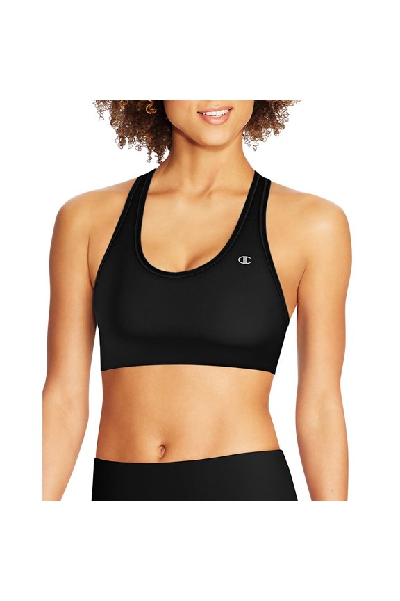 Womens Black Soft SmoothTec Band T-Back Sports Bra XS-XL