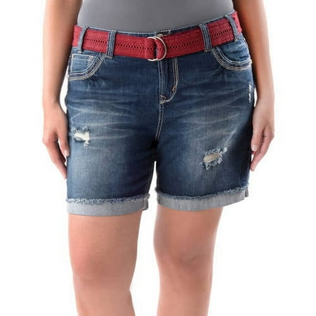 Junior's Plus Wallflower Belted Midthigh