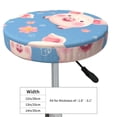 thumbnail image 4 of Balery Cute Pig Flowers Fundas de asiento para taburete de bar redondo de tela de terciopelo ajustables que protegen de arañazos y manchas para sillas de 14 a 17 pulgadas.-12 inch, 4 of 7
