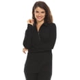 thumbnail image 4 of Womens Woolverino Micro 1/4 Zip Black XXX-Large, 4 of 7