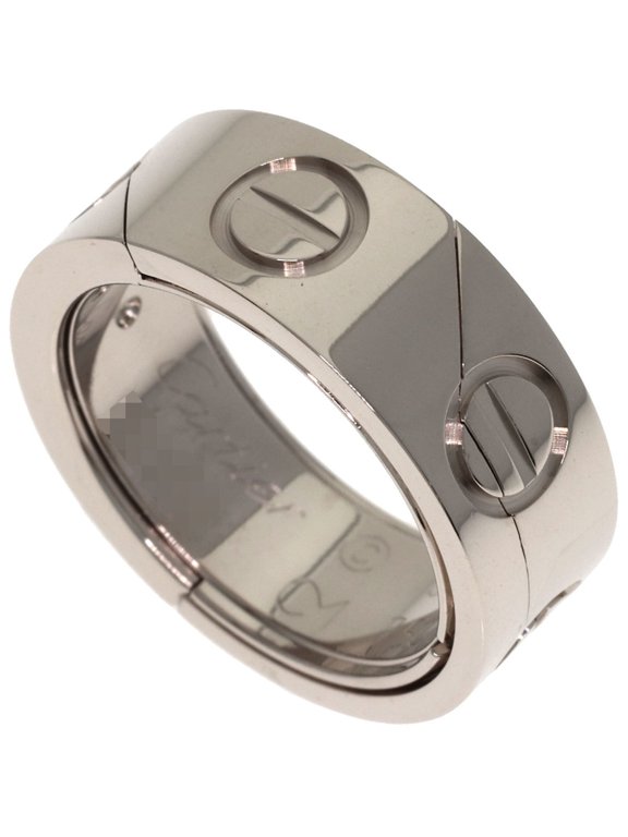 Pre-Owned Cartier Astro Love #48 Ring, 18K White Gold, Women's.