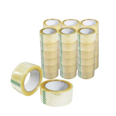 BOXN1 36ROLLS 2" X 110 Yards (330 ft) Clear Packing Shipping Storage Box Sealing Packaging Tape APL1256, 36 Rolls