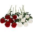 thumbnail image 1 of 12 pcs Artificial Roses Flowers Long Stem Fake Silk Rose for Home Wendding Decorations, 1 of 7