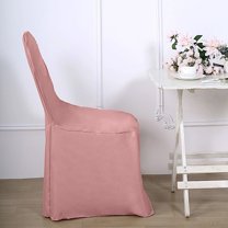 BalsaCircle 12 Dusty Rose Solid Polyester Banquet Chair Covers Slipcovers Party Linens