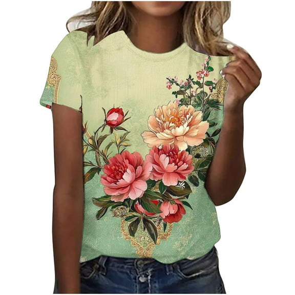 Cilsoka Hawaiian Shirts for Women Plus Size Business Tops for Women Professional Women'S Summer Tunics for Leggings Womens Short Sleeve Blouses for Work My Orders Placed