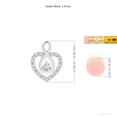 thumbnail image 3 of Angara Natural Diamond Necklace - Diamond Heart Pendant with Infinity Loop in 14K White Gold for Women, 3 of 8