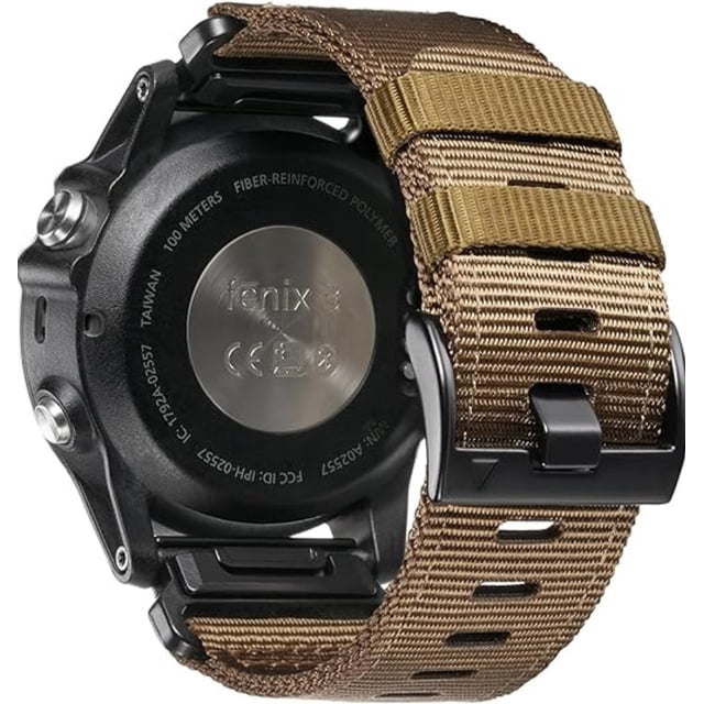 22 26mm Nylon Military Strap For GARMIN FENIX7 7X PRO 6 6X Soft Durable Strap Body For 965 Instinct Replacement Strap Khaki