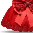 thumbnail image 5 of Odeerbi Girls Birthday Party Dresseses Toddler Net Yarn Embroidery Rhinestone Bowknot Gown Long Dresses Headband Suit Red, 5 of 5