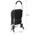 thumbnail image 2 of Shopping Stair Trolley with Wheels,Trolley Black Foldable Shopping Cart,Removable Shopping Oxford Waterproof Bag,Stainless Steel Triangular Wheels, Black, 2 of 7