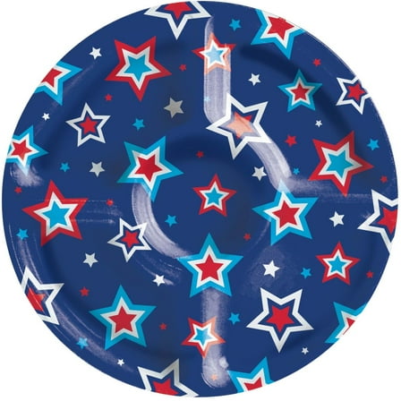 Patriotic 14.7-inch Plastic Compartment Tray