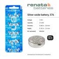 thumbnail image 2 of Renata 376 SR626W Batteries - 1.55V Silver Oxide 376 Watch Battery (2 Count), 2 of 5