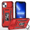 thumbnail image 1 of Bemz Hybrid Armor Case for iPhone 14 (Rugged Protector with Camera Protection Cover and Rotating Ring Stand) - Red, 1 of 8