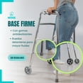 thumbnail image 3 of Andadera Ortopédica 2 en 1 con 2 Ruedas | Andador Plegable de Aluminio Ajustable en Altura | Puños Acojinados y Ruedas 5" | Apoyo para Adultos Mayores hasta 110 kg, 3 of 9