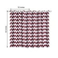 thumbnail image 5 of Efavormart 2 Panels White/Burgundy Polyester Chevron Design Thermal Insulated Blackout Room Darkening Grommet Top Curtain 52"x64", 5 of 9