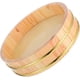 thumbnail image 4 of Hangiri 4Piece Japanese Wooden Oke Bowl, Gold Edge, for Sushi Rice Preparation, Kitchen Storage, Restaurant Use, 4 of 5