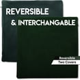 thumbnail image 2 of 20" x 20" Cover Only Throw Pillowcase Reversible - Ramona Green: 2 PCS / 4 Sided. Luxurious, Microsuede/Microplush Fabric - Softest / High Thread CountWashable. Beautiful & Supportive. Soft & Comfy., 2 of 9
