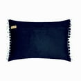 thumbnail image 3 of The HomeCentric Blue Pack of 2,12"x22" (30x55 cm) Lumbar Pillow Cover, Suede Lace & Indigo Oblong Pillow, Geometric Pattern Modern Style - Indigo Square, 3 of 3