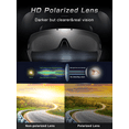 thumbnail image 3 of TINHAO Flip Up Polarized Sunglasses Fit Over Prescription Glasses, Hard Case Included, Wrap Around Shield UV400 Driving Sunglasses for Men Women, 3 of 7