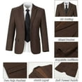 thumbnail image 4 of Lycody Kids Blazer Blazer Herringbone Jacket Fit Suit Formal Blazer for Party Wedding Homecoming 2T-20 for Kids and Boys, 4 of 8