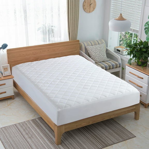 JML Full Size Quilted Mattress Pad Cover Mattress Protector with Fitted Deep Pocket 16"