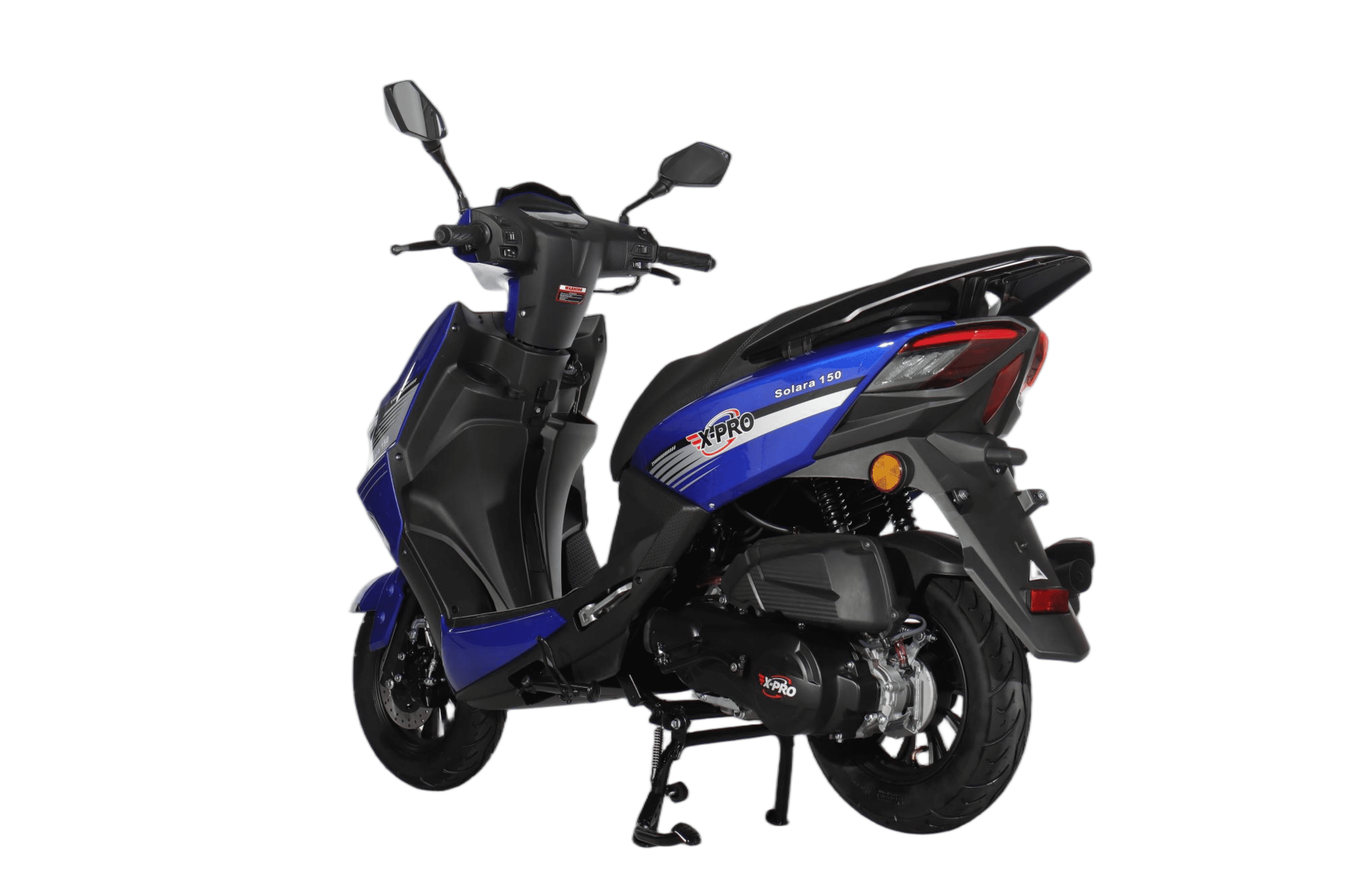 X-Pro Solara 150cc Gas Moped, Fully Automatic Moped with Electric & Kick Start, 10" Aluminum Wheels, Front Disc Brake, LED Headlight, Underseat Storage