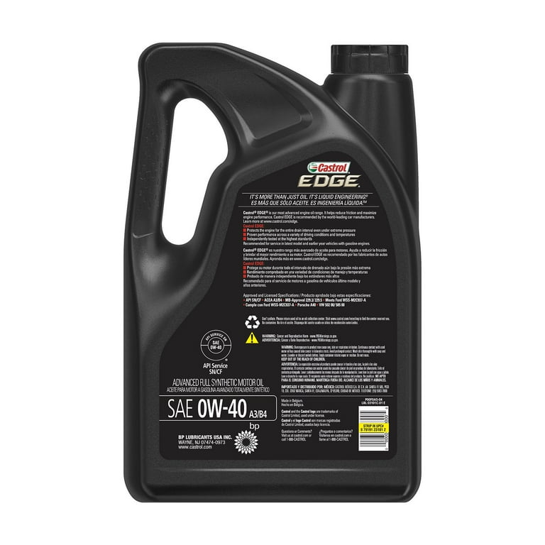 Castrol Edge 0W-40 A3/B4 Advanced Full Synthetic Motor Oil