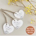 thumbnail image 4 of 50 etiquetas de regalo de agradecimiento de corazón con cuerda adjunta, pequeñas etiquetas de agradecimiento por celebrar con nosotros, para regalos y recuerdos de fiesta personalizados, baby shower, 4 of 4