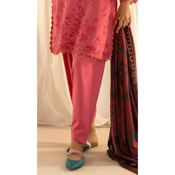 Coral Orange Pakistani Indian Salwar Shalwar Pants ONLY USASeller Heram Yoga M-S