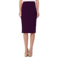 thumbnail image 2 of Women's 2 Pack High Waist Stretch Pull On Pencil Midi Skirt Casual Office Soft Fit Skirt, 2 of 5