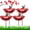 Red, variant on 4PC Handmade Metal Flower Garden Stake, Outdoor Bird Bath and Butterfly Watering Station, Bee Watering Flower Stake for Garden Yard