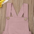 thumbnail image 5 of Douhoow Baby Girls Rompers Infant Sleeveless Sling Button Backless Jumpsuit 0-3Y, 5 of 6