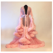 Womens Lace Long Sleeve Ruffles Tutu Dress Lingerie Ladies Bandage Mesh Sleepwear Robe Club Dresses