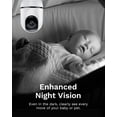 thumbnail image 4 of WUUK 4MP Indoor Pan/Tilt Security Camera, Baby Monitor with Camera and Audio, Wi-Fi Pet Camera with Phone APP, Motion Detection & Tracking, Night Vision, 2-Way Audio, Compatible with Alexa & Google, 4 of 9